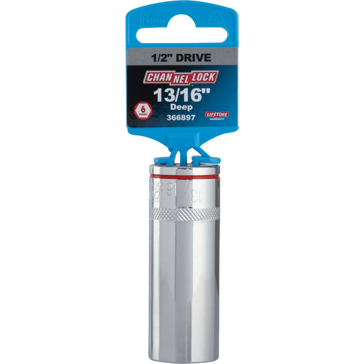 Channellock 1/2 In. Drive 13/16 In. 6-Point Deep Standard Socket Image 3