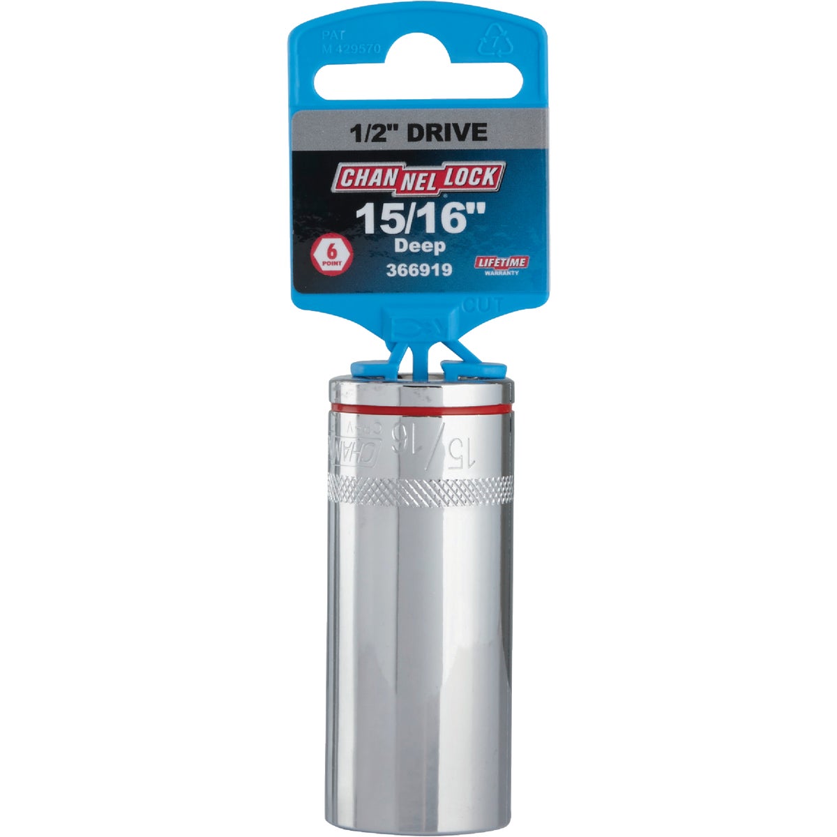 Channellock 1/2 In. Drive 15/16 In. 6-Point Deep Standard Socket Image 2