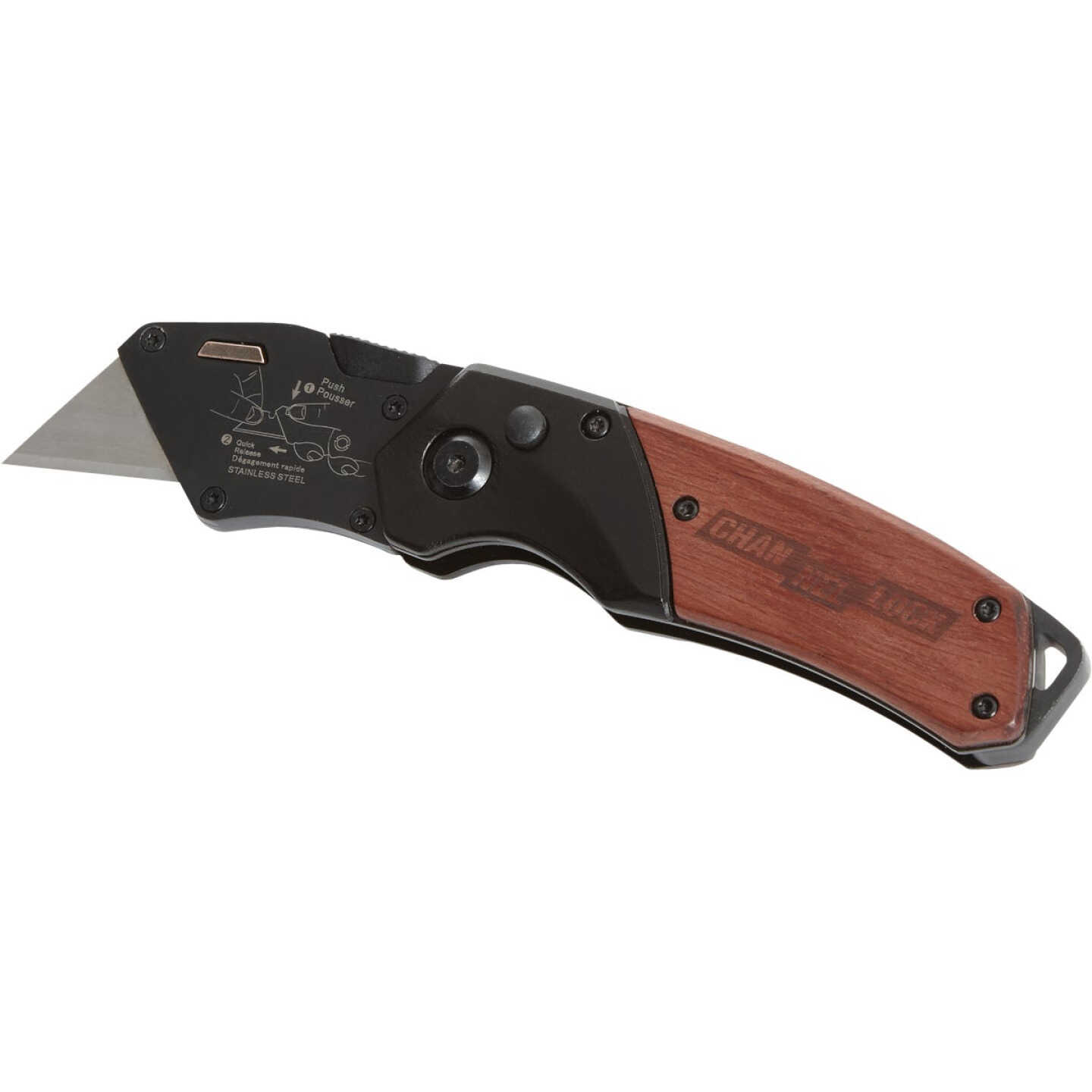 Channellock Wood Grip Folding Utility Knife Image 1