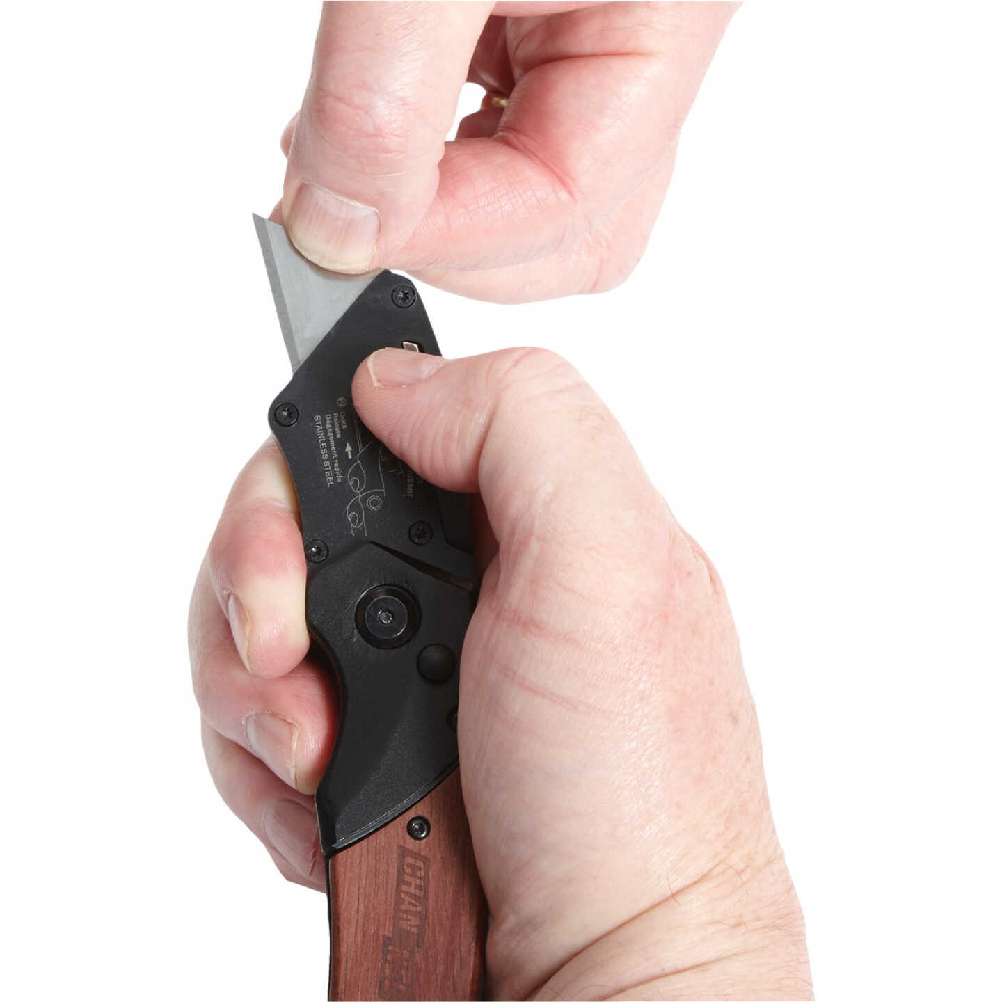 Channellock Wood Grip Folding Utility Knife Image 2