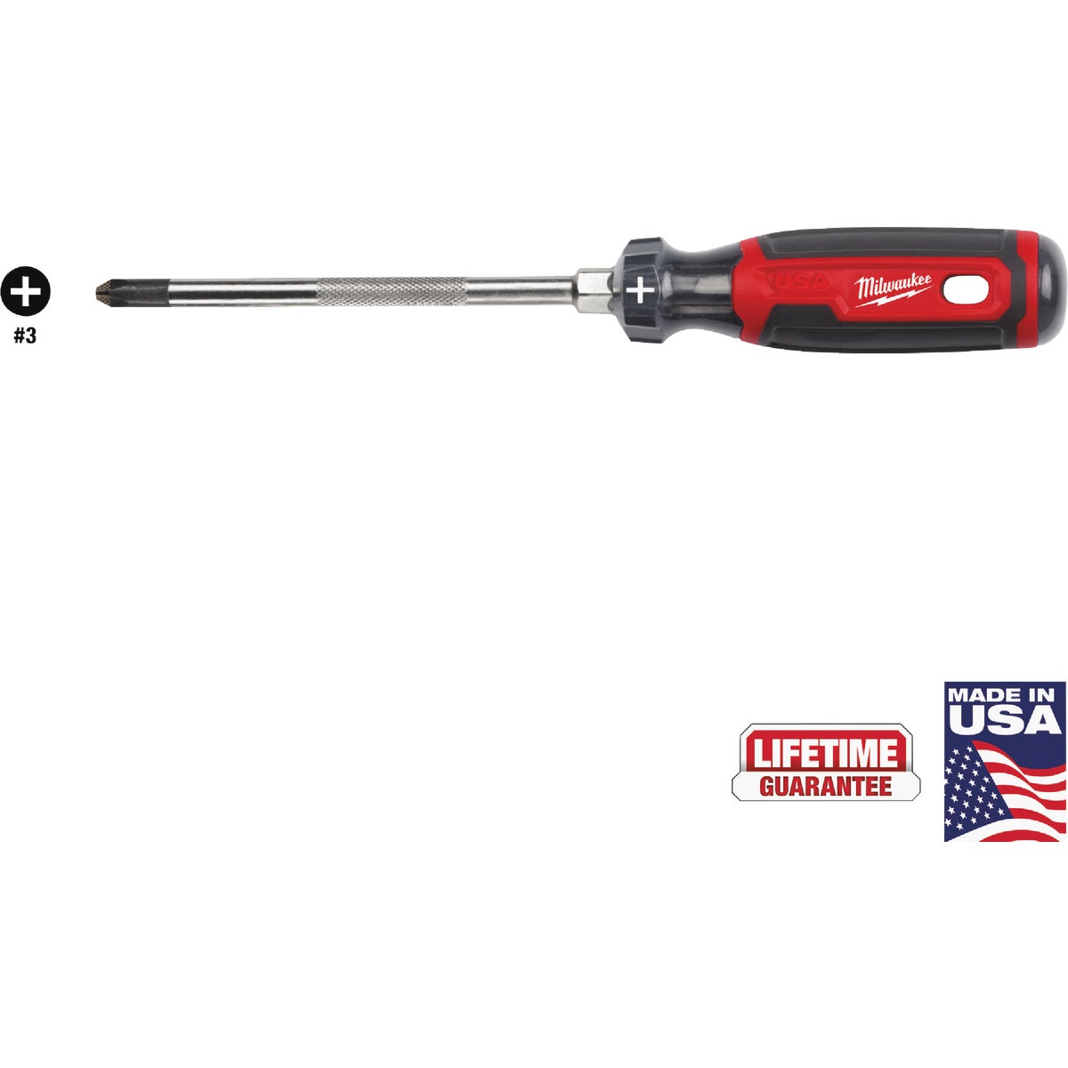 Milwaukee #2 x 10 In. Phillips Screwdriver with Cushion Grip Image 1