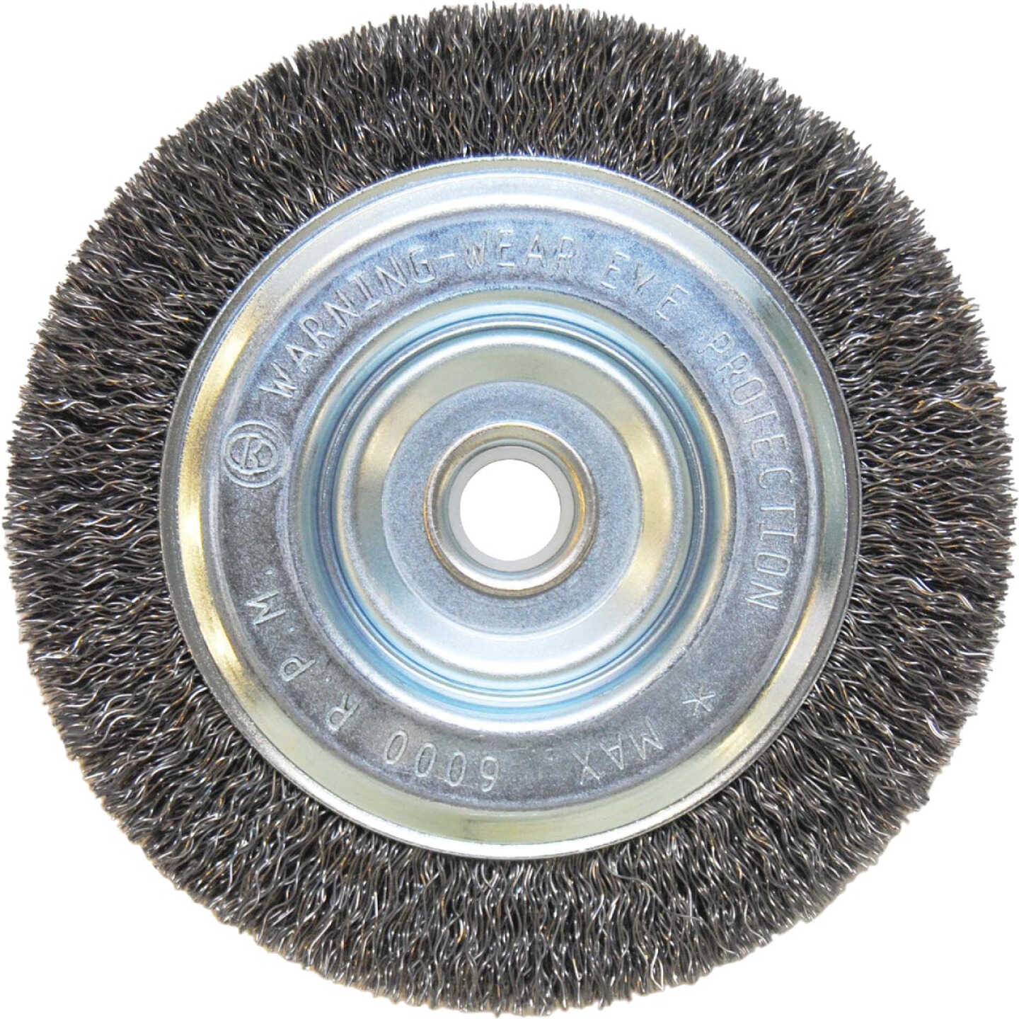 Weiler Vortec 5 In. Crimped, Coarse Bench Grinder Wire Wheel Image 1