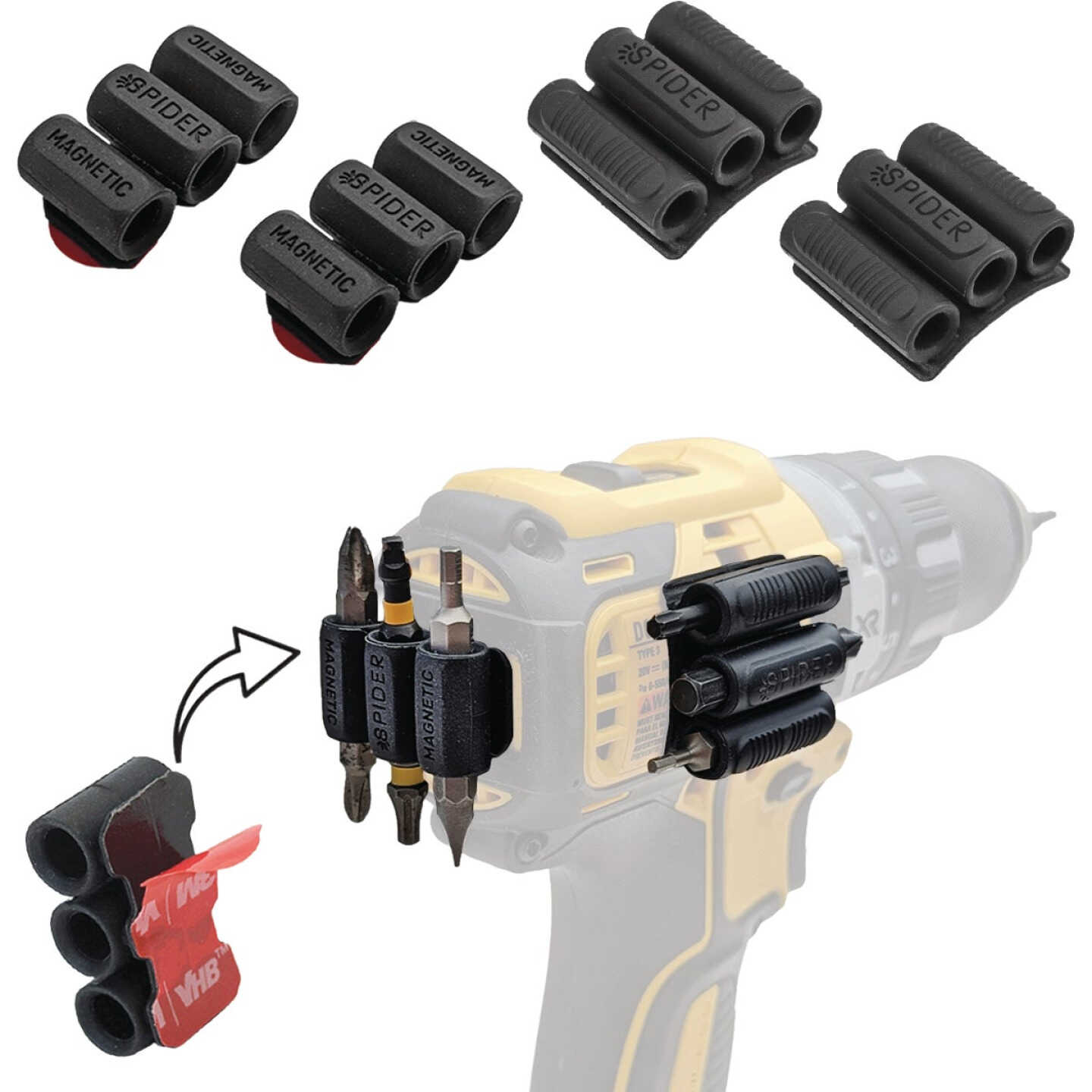 Spider Tool Holster Assorted BitGripper Pack (4-Piece) Image 1