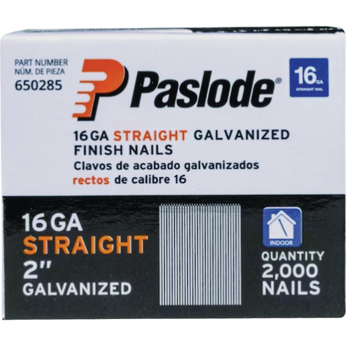 Paslode 2 In. 16-Gauge Galvanized Straight Finish Nails (2000 Ct.) Image 1
