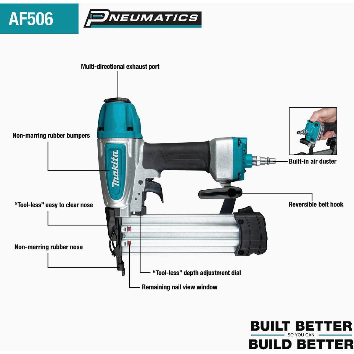 Makita 18-Gauge 2 In. Brad Nailer Image 8