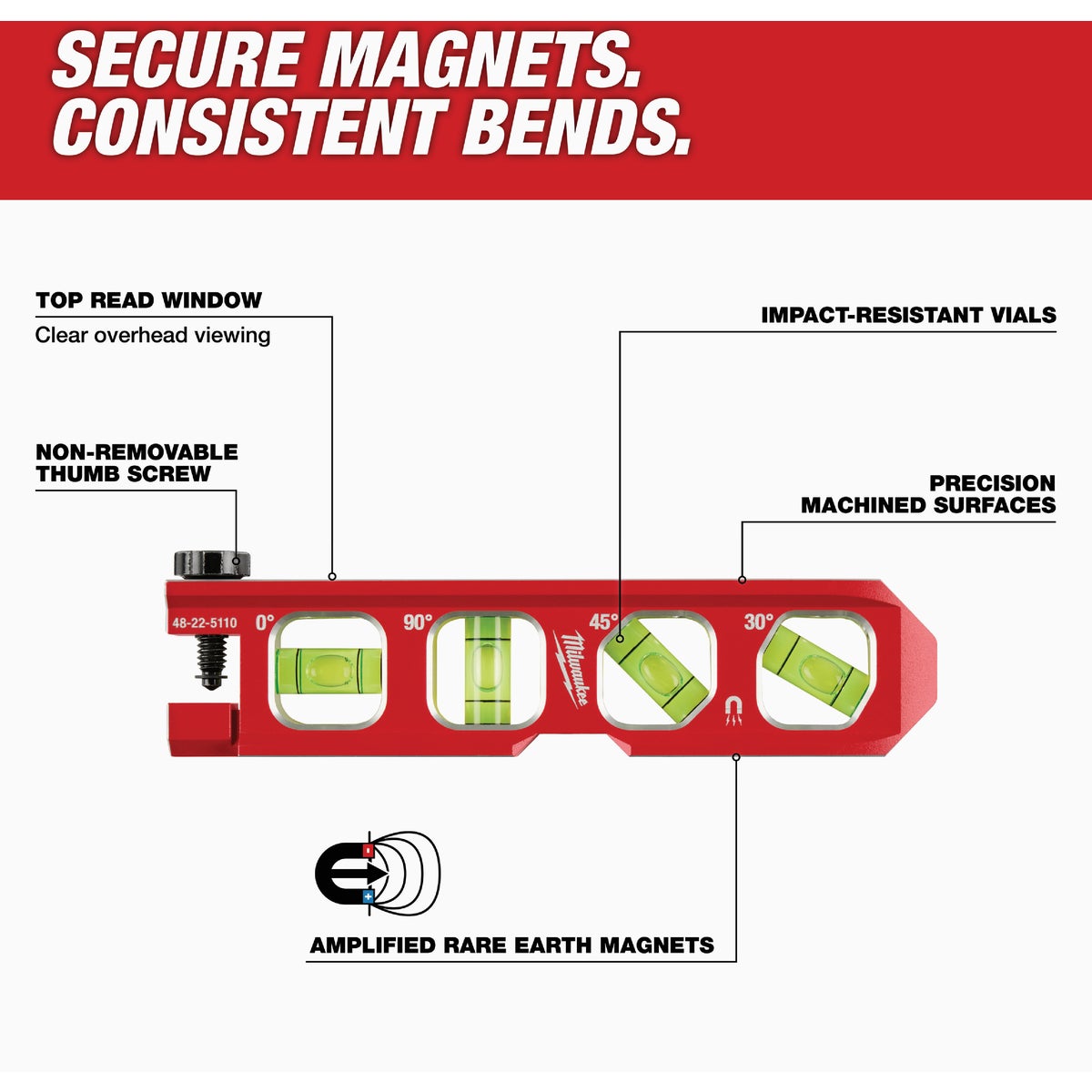 Milwaukee 6.5 In. Pipe Lock Billet Torpedo Level Image 2
