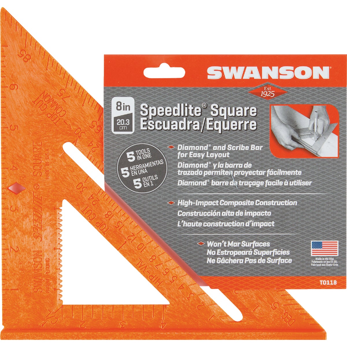 Swanson Speedlite 8 In. Plastic Rafter Square Image 5