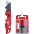 Milwaukee FASTBACK Folding Utility Knife with Storage & 50-Piece General Purpose Blades Image 1