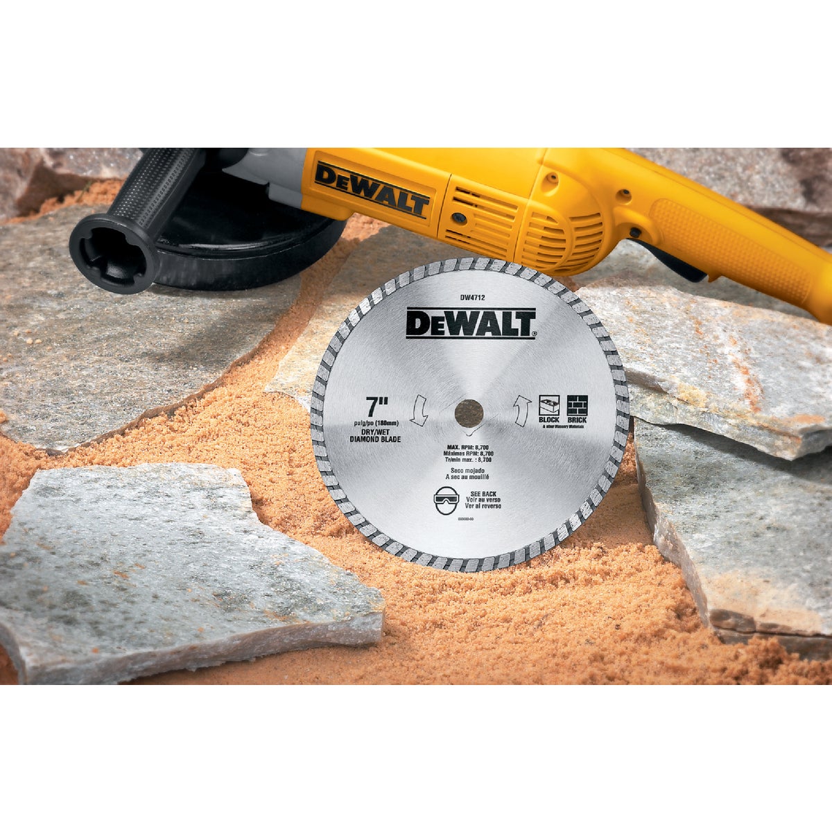 DEWALT High Performance 7 In. Turbo Rim Dry/Wet Cut Diamond Blade, Bulk Image 2