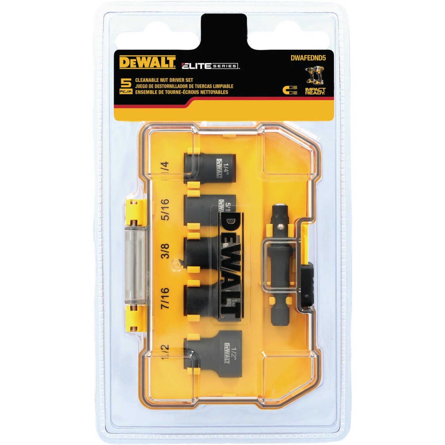 Dewalt Elite Series Cleanable Nutdriver Bit Set (5-Piece) Image 2