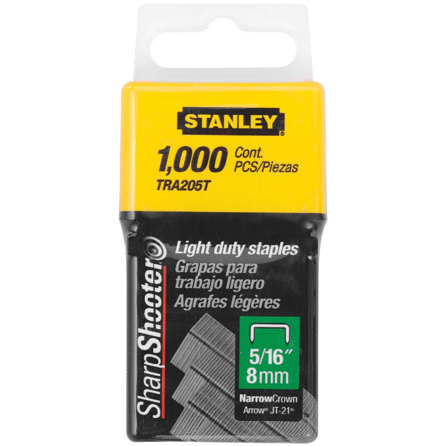 Stanley SharpShooter Light-Duty Narrow Crown Staple, 5/16 In. (1000-Pack) Image 1