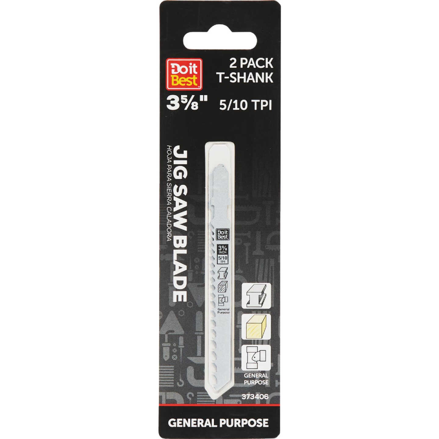 Do it Best T-Shank 3-5/8 In. 5/10 TPI General Purpose Jigsaw Blade (2-Pack) Image 1