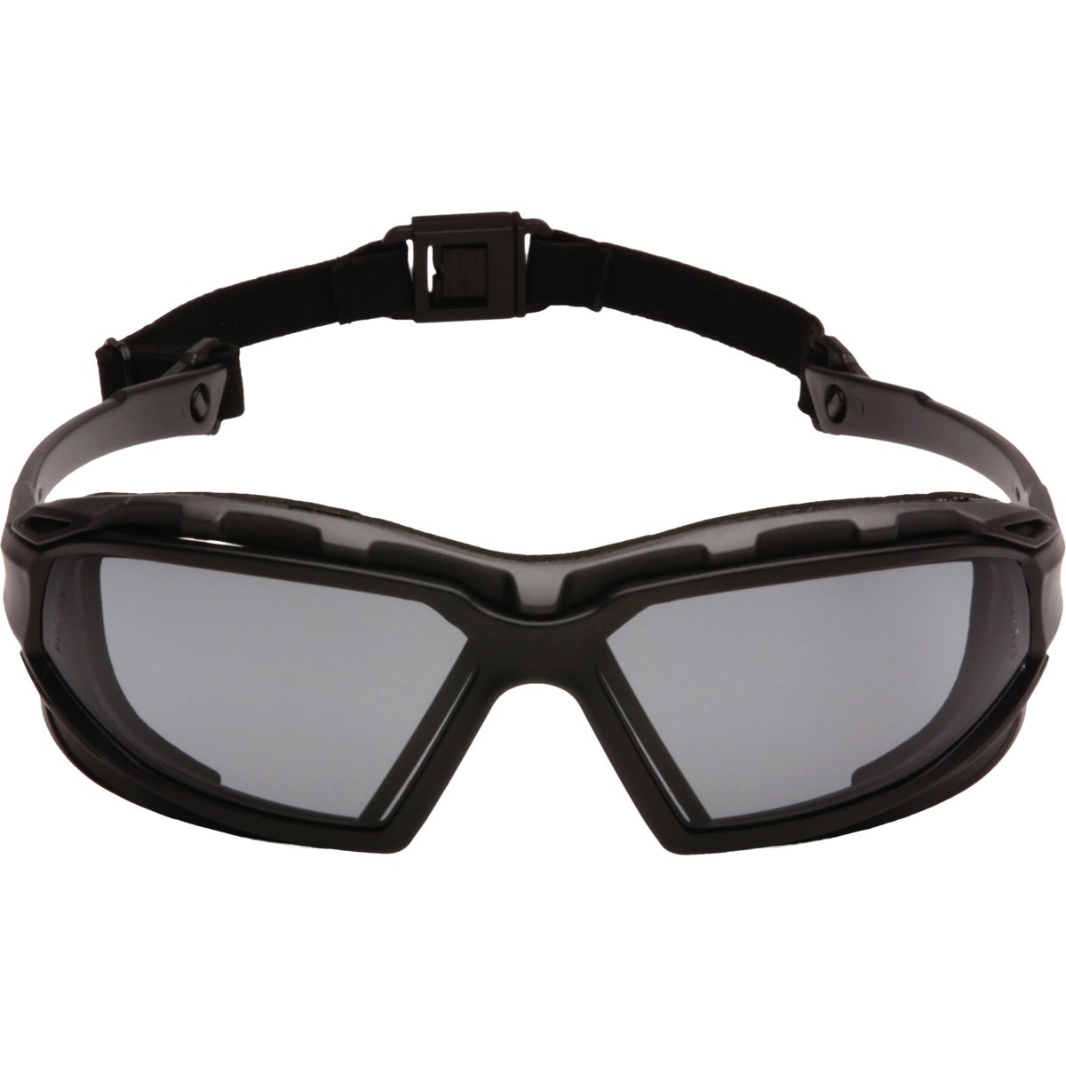 Pyramex Highlander Plus Black & Gray Frame Safety Glasses with Gray Anti-Fog Lenses Image 1