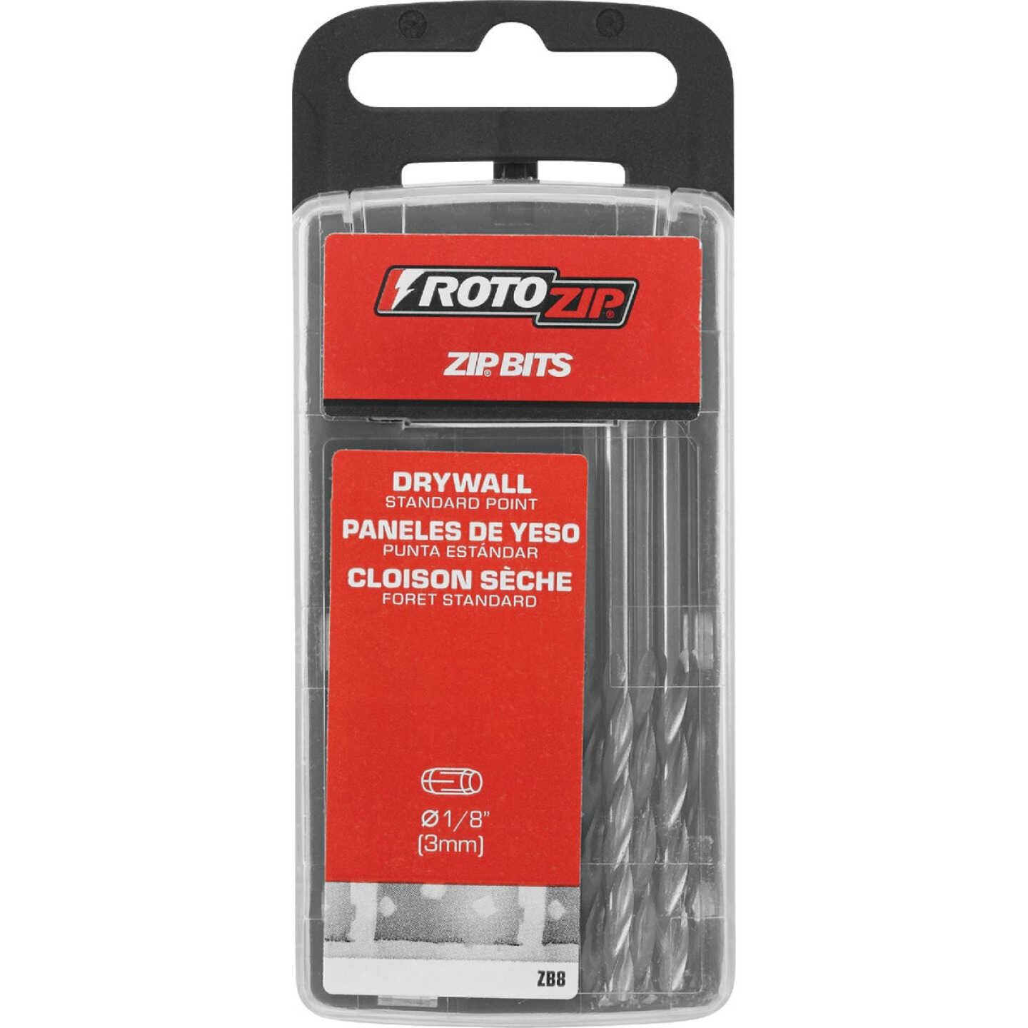 Rotozip 1/8 In. Outlet Drywall Bit (8-Pack) Image 1