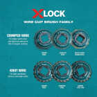 Makita X-LOCK 3-1/8 In. Knotted 0.02 In. Carbon Steel Cup Angle Grinder Wire Brush Image 6