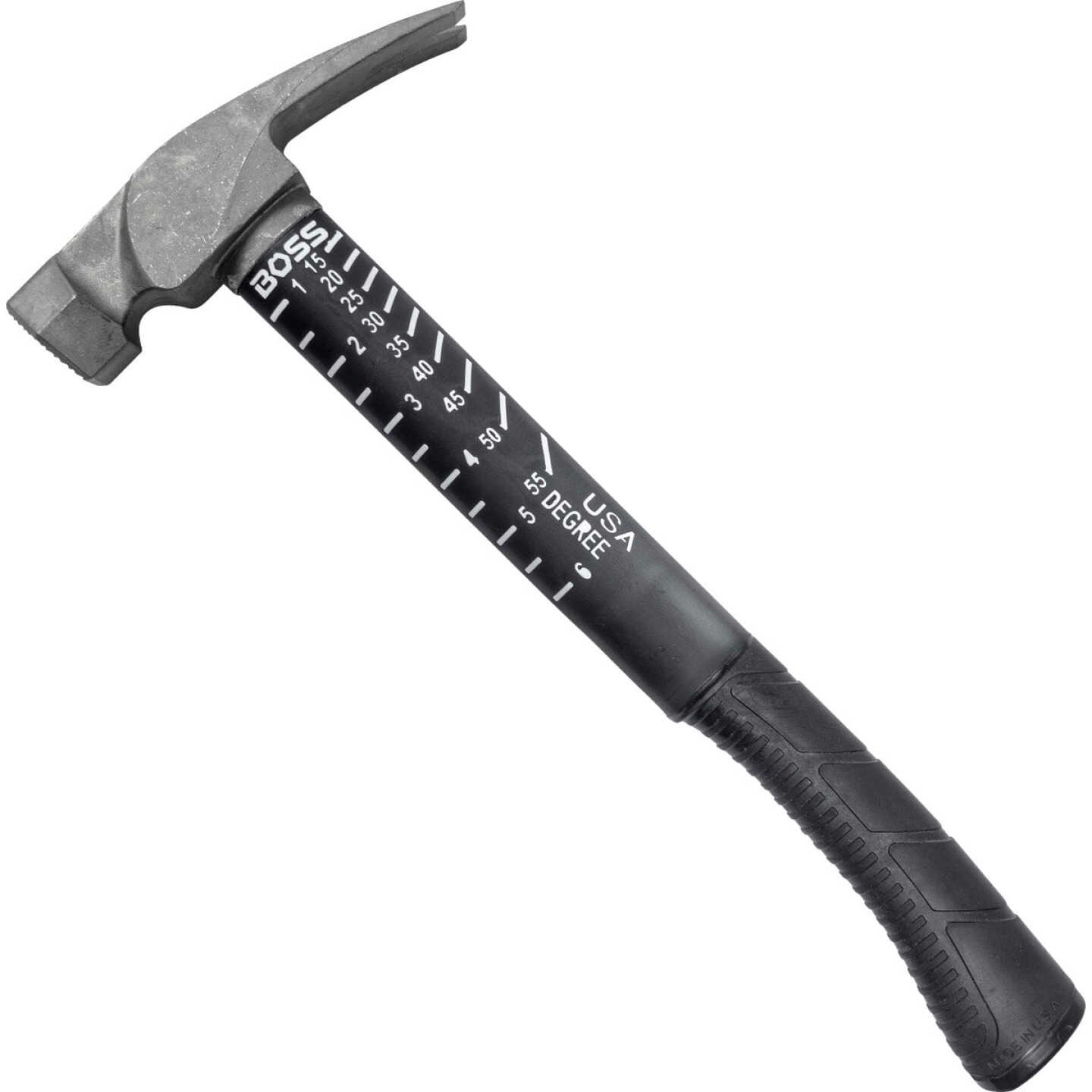 BOSS Hammer 16 Oz. Smooth-Face Framing Hammer with Fiberglass Handle Image 1