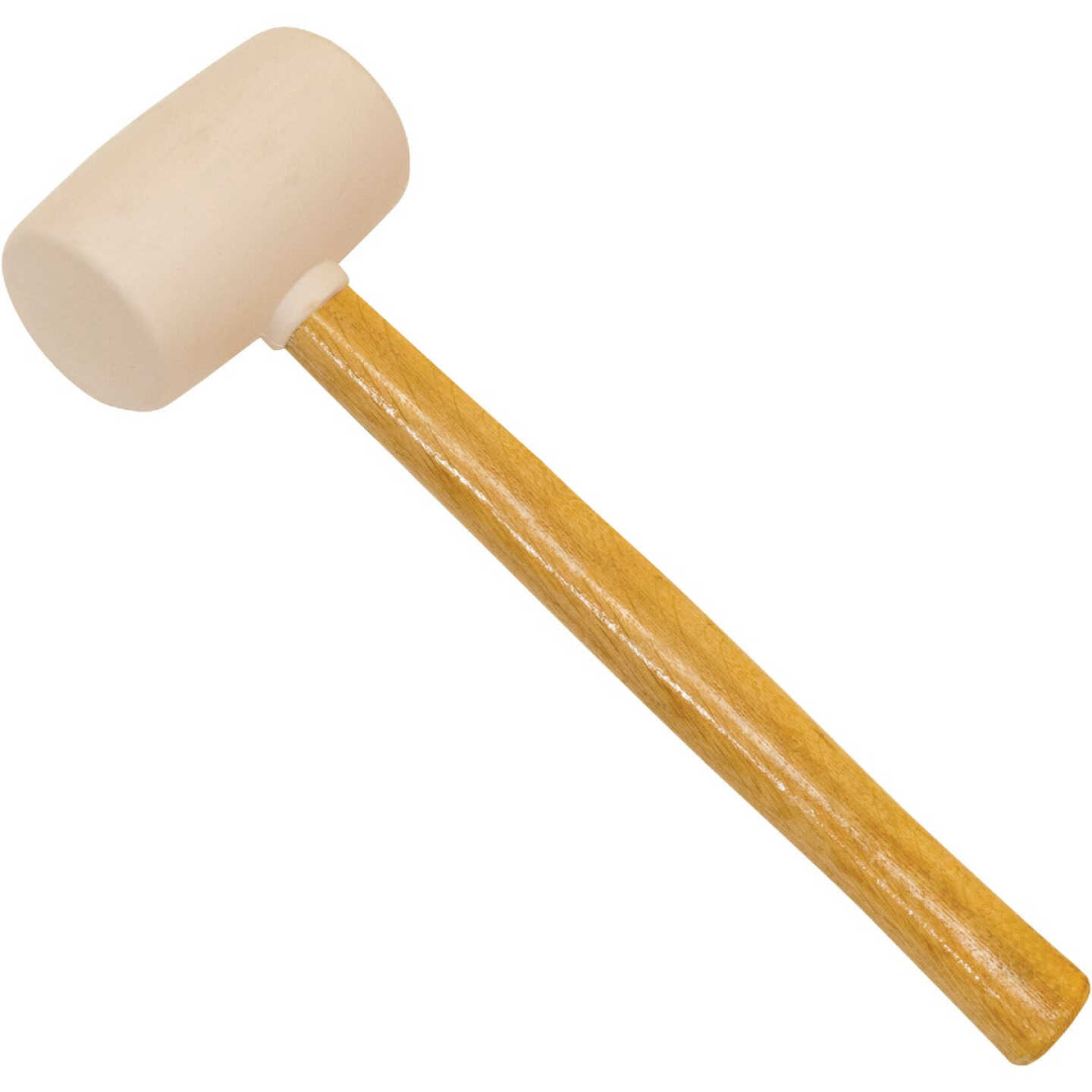 Great Neck 16 Oz. White Rubber Mallet with Wood Handle Image 1