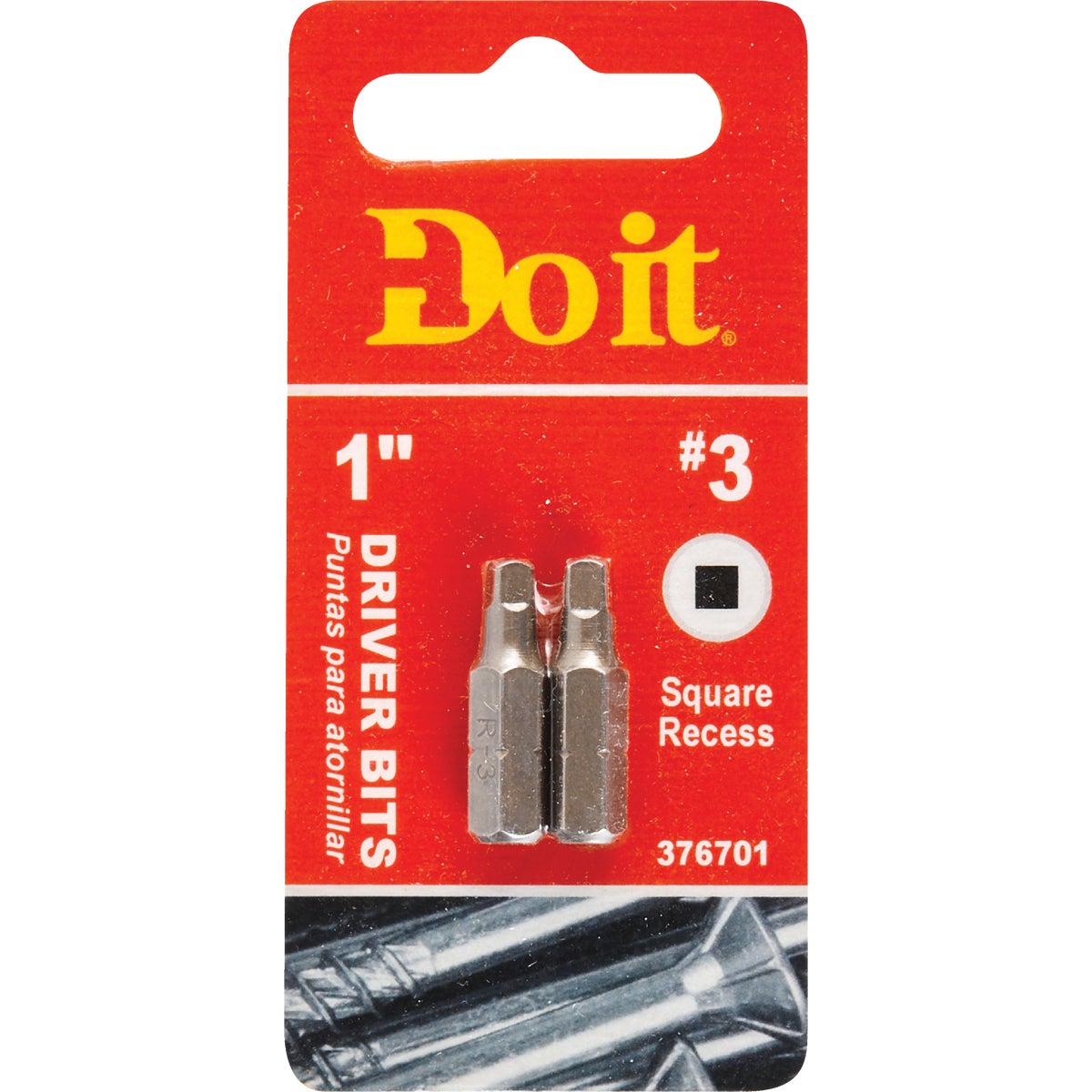 Do it #3 Square Recess 1 In. Insert Screwdriver Bit (2-Pack) Image 1