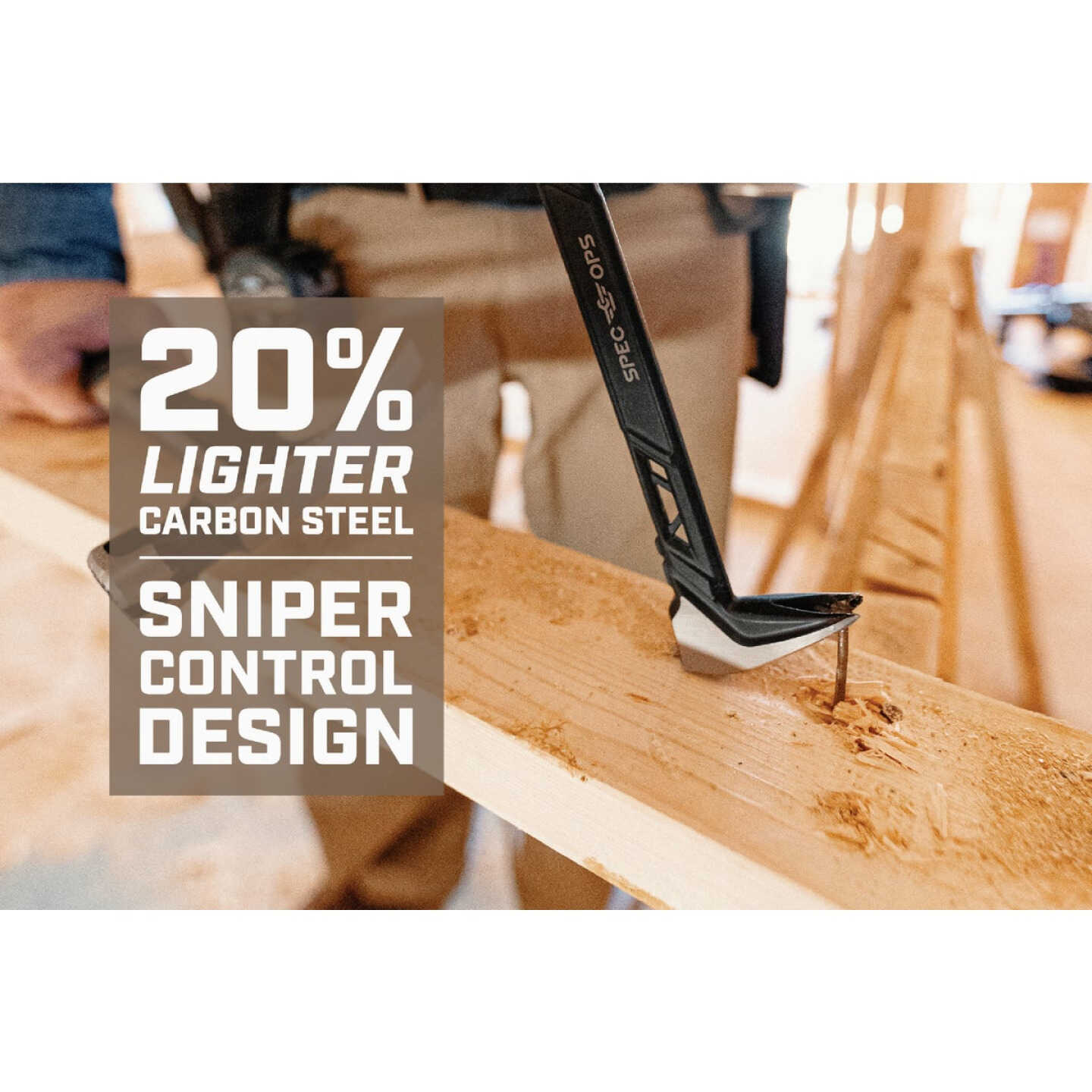 Spec Ops 11 In. High-Carbon Steel Nail Puller Cats Paw Molding Pry Bar Image 3