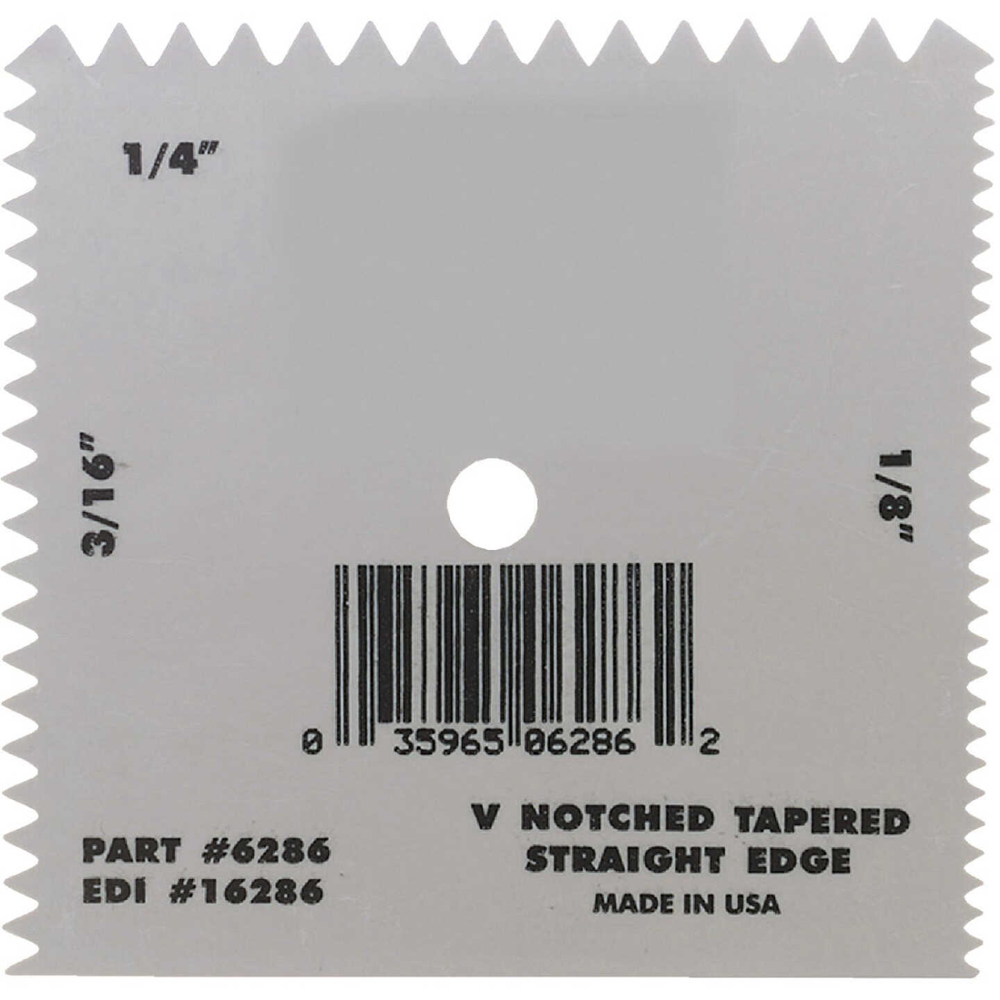 Marshalltown QLT 1/8 In., 3/16 In., 1/4 In. V-Notch & Straight Edge Disposable Adhesive Spreader Image 1