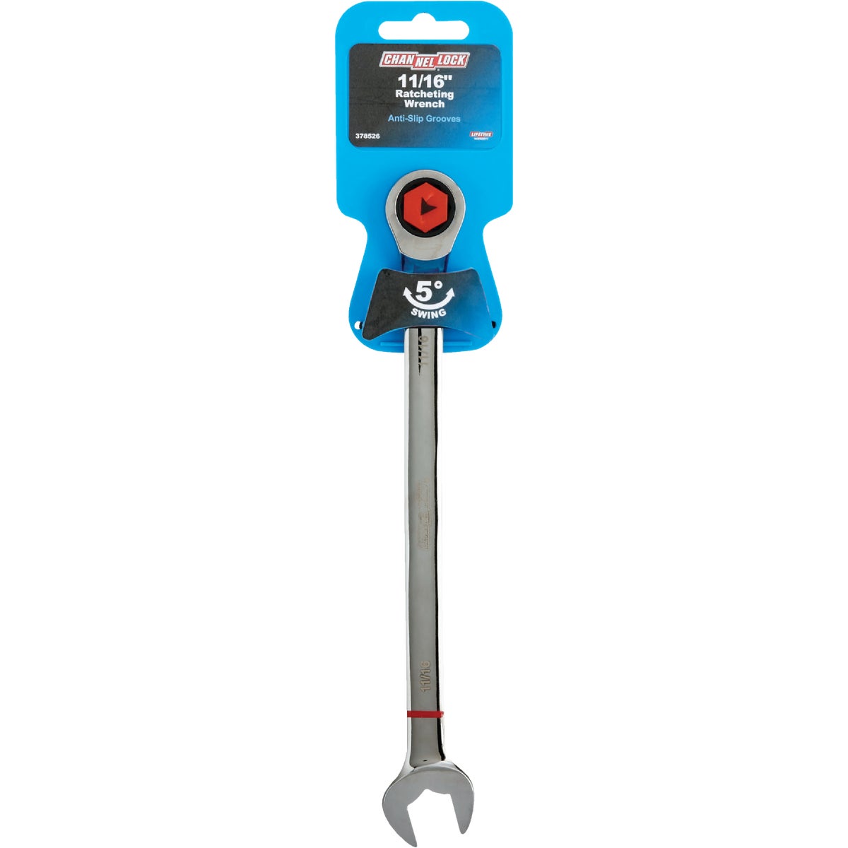 Channellock Standard 11/16 In. 12-Point Ratcheting Combination Wrench Image 2