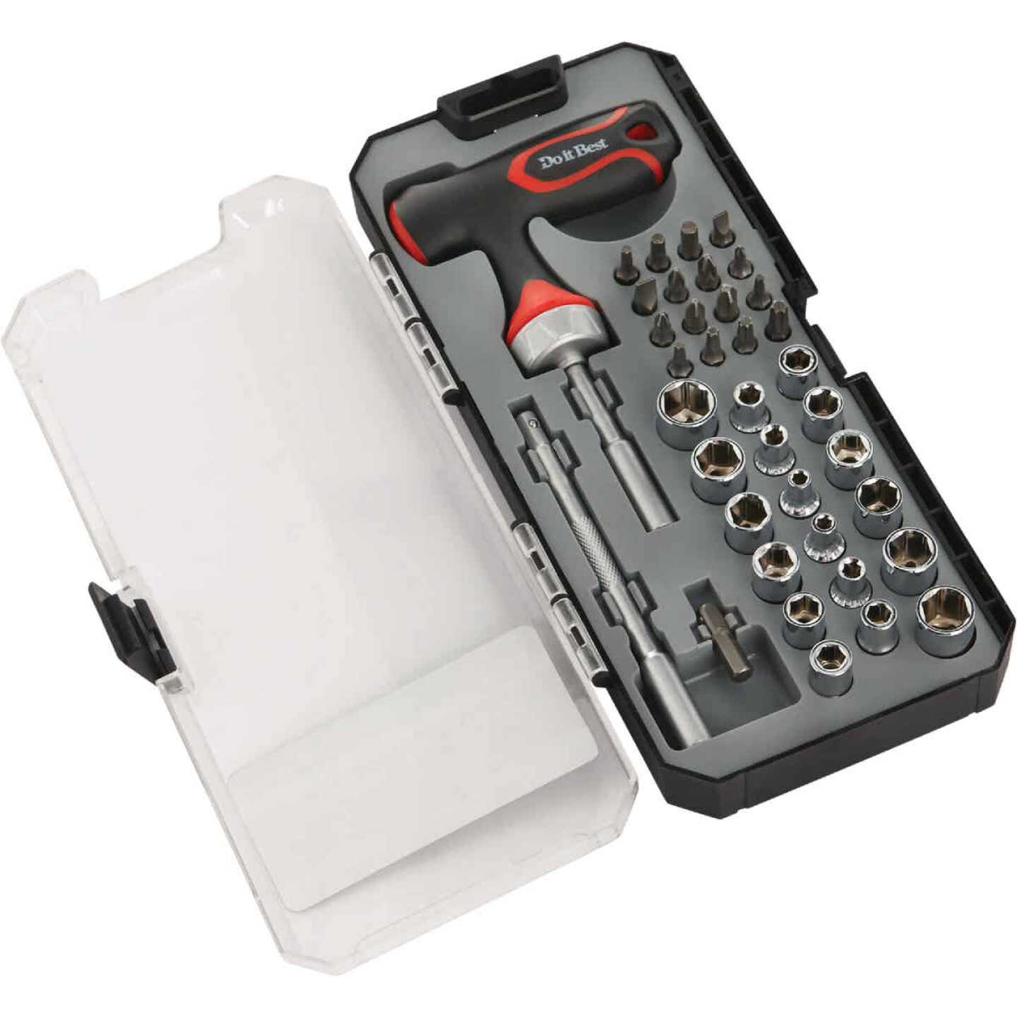 Do it Best Standard/Metric 1/4 In. Drive 6-Point Shallow Socket Set (39-Piece) Image 1