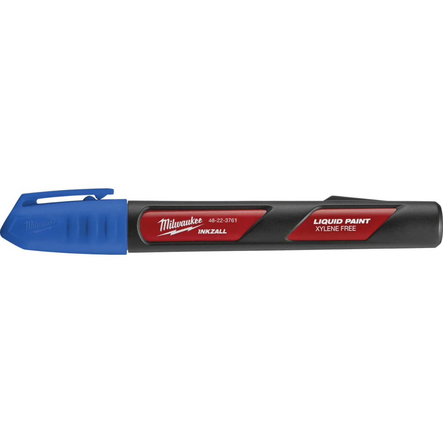 Milwaukee INKZALL Nib Point Blue Liquid Paint Job Site Marker Image 1