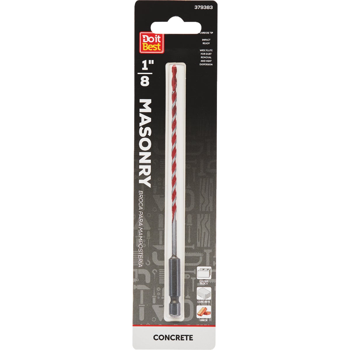 Do it Best 1/8 In. x 6 In. Impact Ready Carbide Masonry Drill Bit