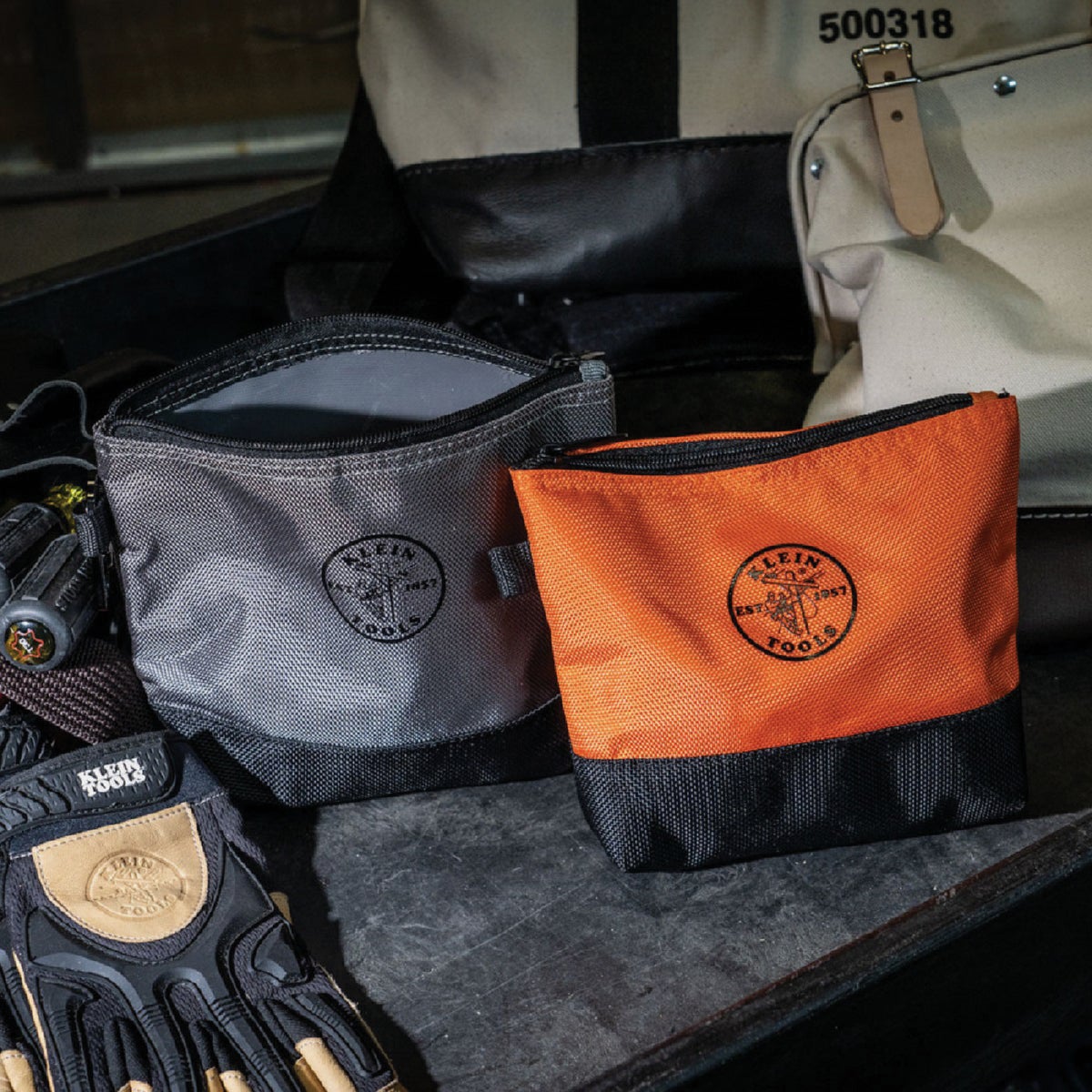 Klein 1-Pocket 8-1/2 In. & 9 In. Stand-Up Zipper Tool Bag (2-Pack) Image 3