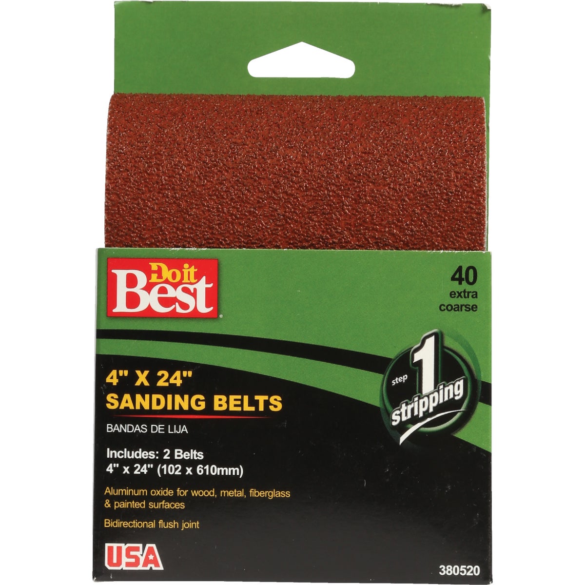 Do it Best 4 In. x 24 In. 40 Grit Heavy-Duty Sanding Belt (2-Pack) Image 1