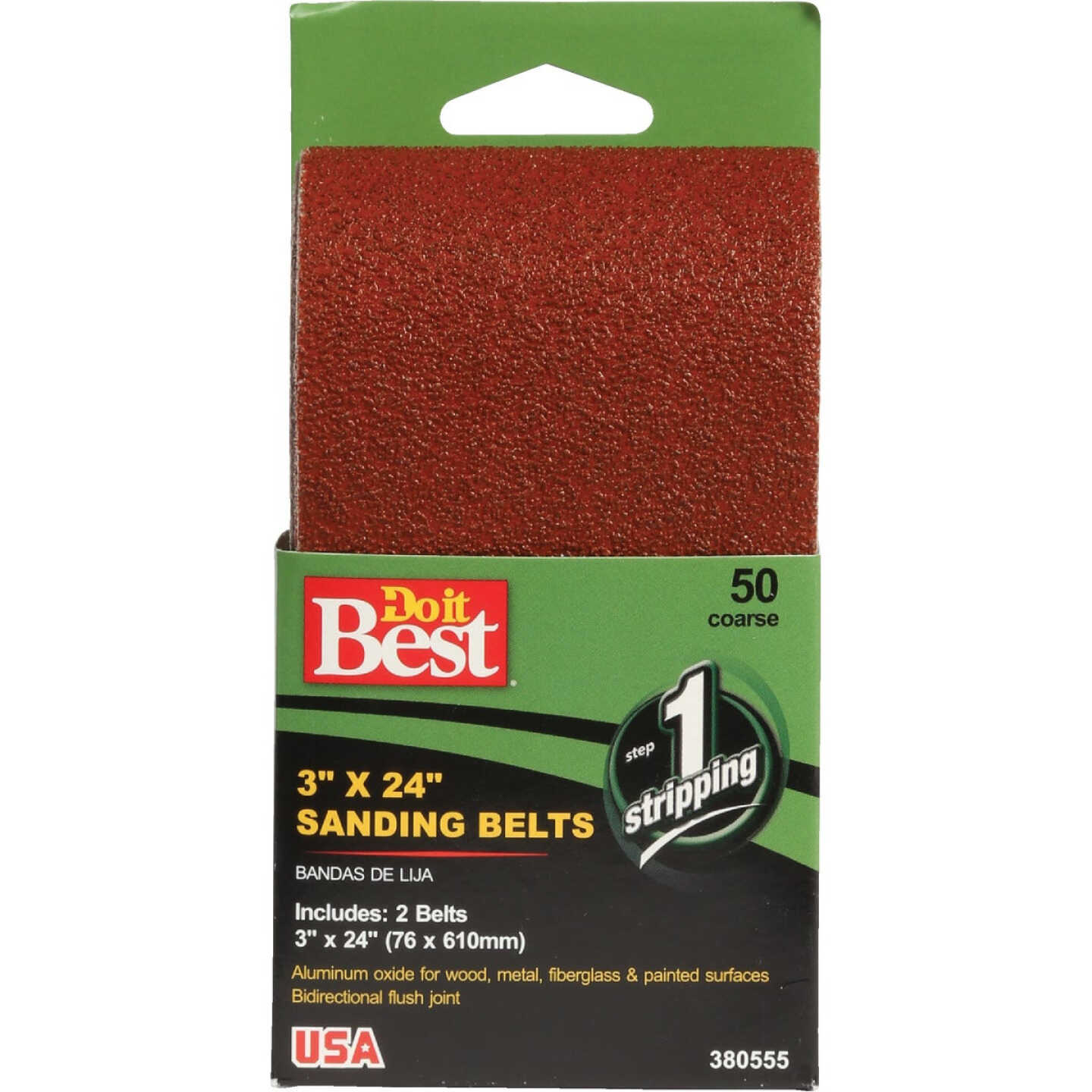 Do it Best 3 In. x 24 In. 80 Grit Heavy-Duty Sanding Belt (2-Pack) Image 1