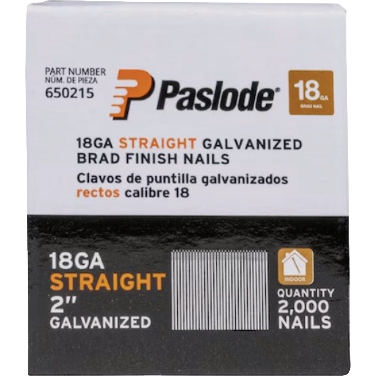 Paslode 2 In. 18-Gauge Galvanized Straight Brad Nails (2000 Ct.)