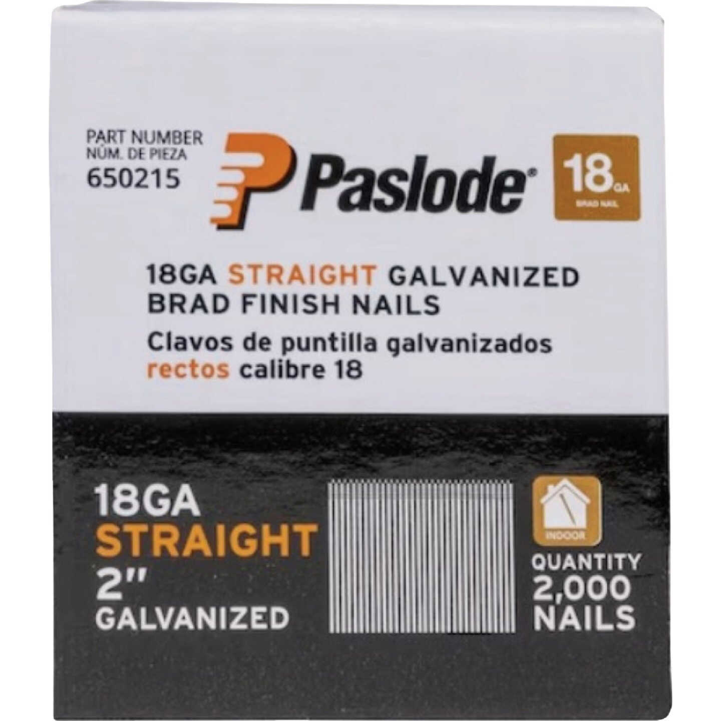 Paslode 2 In. 18-Gauge Galvanized Straight Brad Nails (2000 Ct.) Image 1