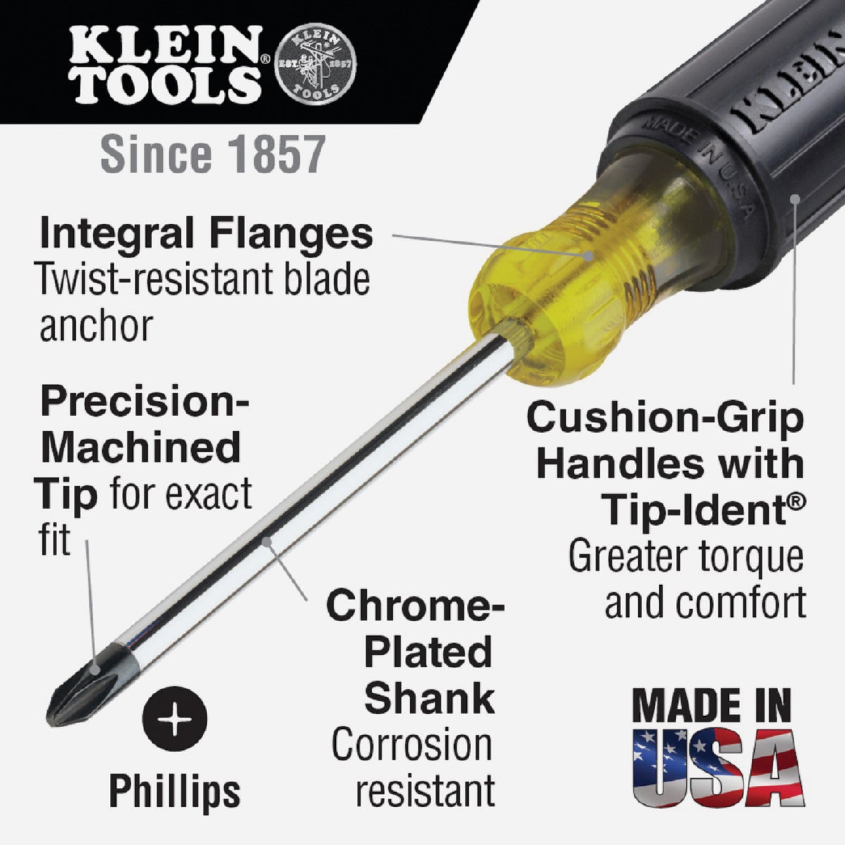 Klein #2 x 7 In. Round Shank Phillips Screwdriver Image 2