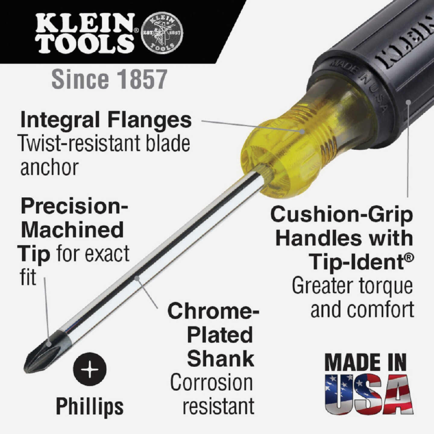 Klein #2 x 10 In. Round Shank Phillips Screwdriver Image 2