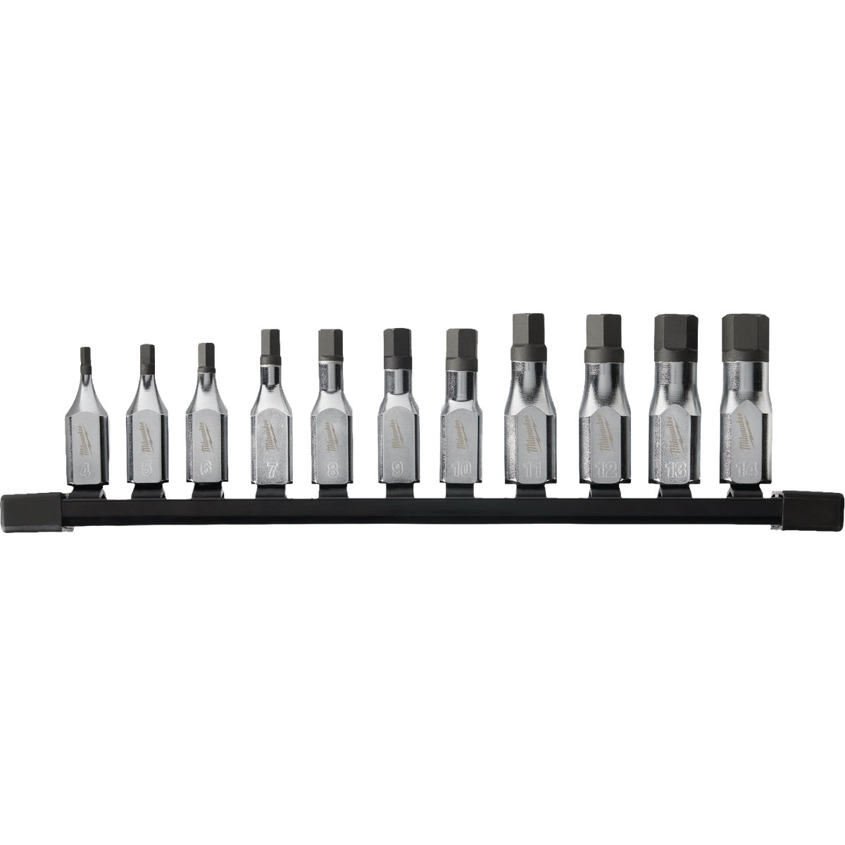 Milwaukee Metric 3/8 In. Drive Hex Bit Socket Set (11-Piece) Image 1