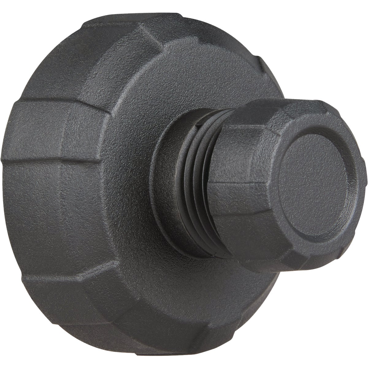 Milwaukee 5/8 In. Black Plastic Vacuum Drain Adapter Image 1