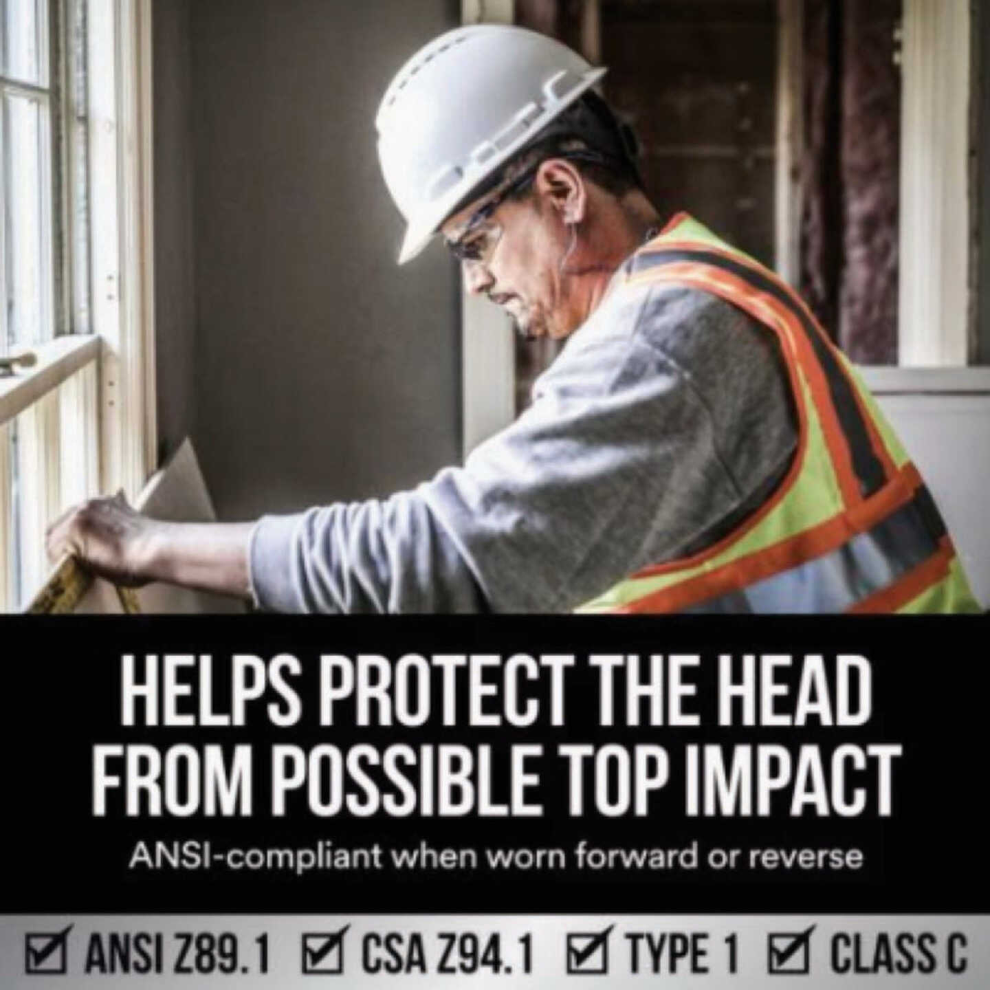 3M SecureFit Vented Ratcheting Hard Hat Image 2