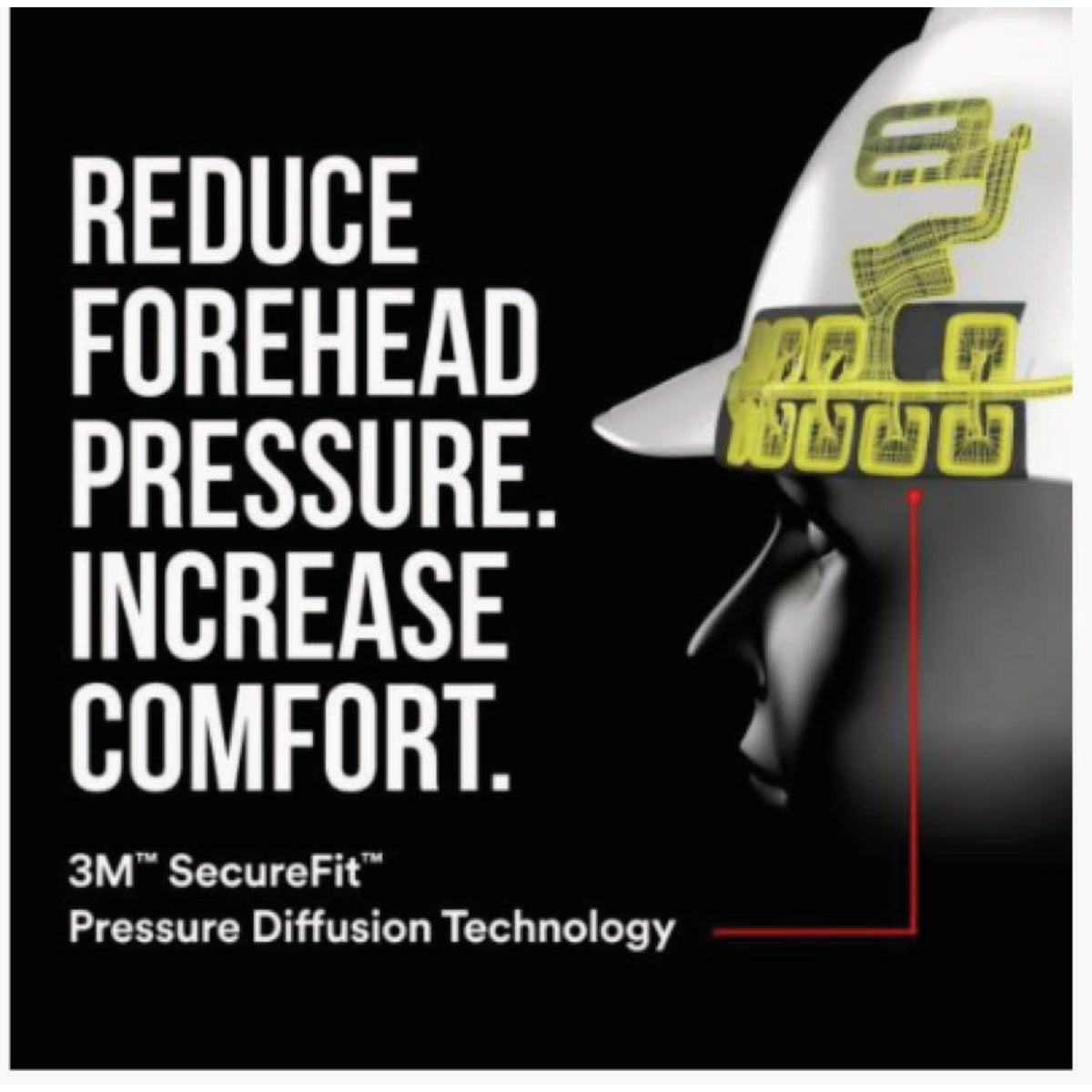 3M SecureFit Vented Ratcheting Hard Hat Image 3