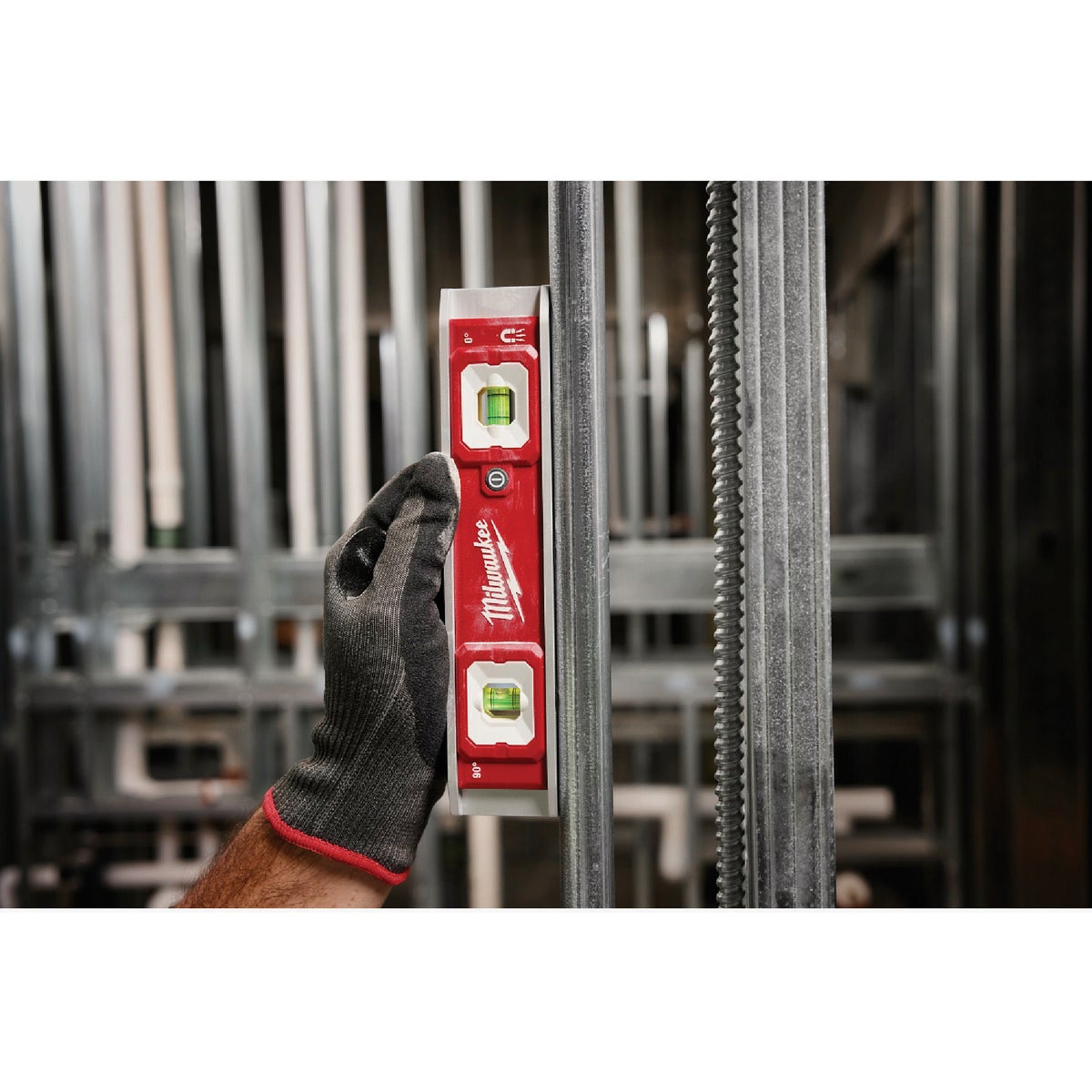 Milwaukee 9 In. Torpedo Level with Lighted Vials Image 4