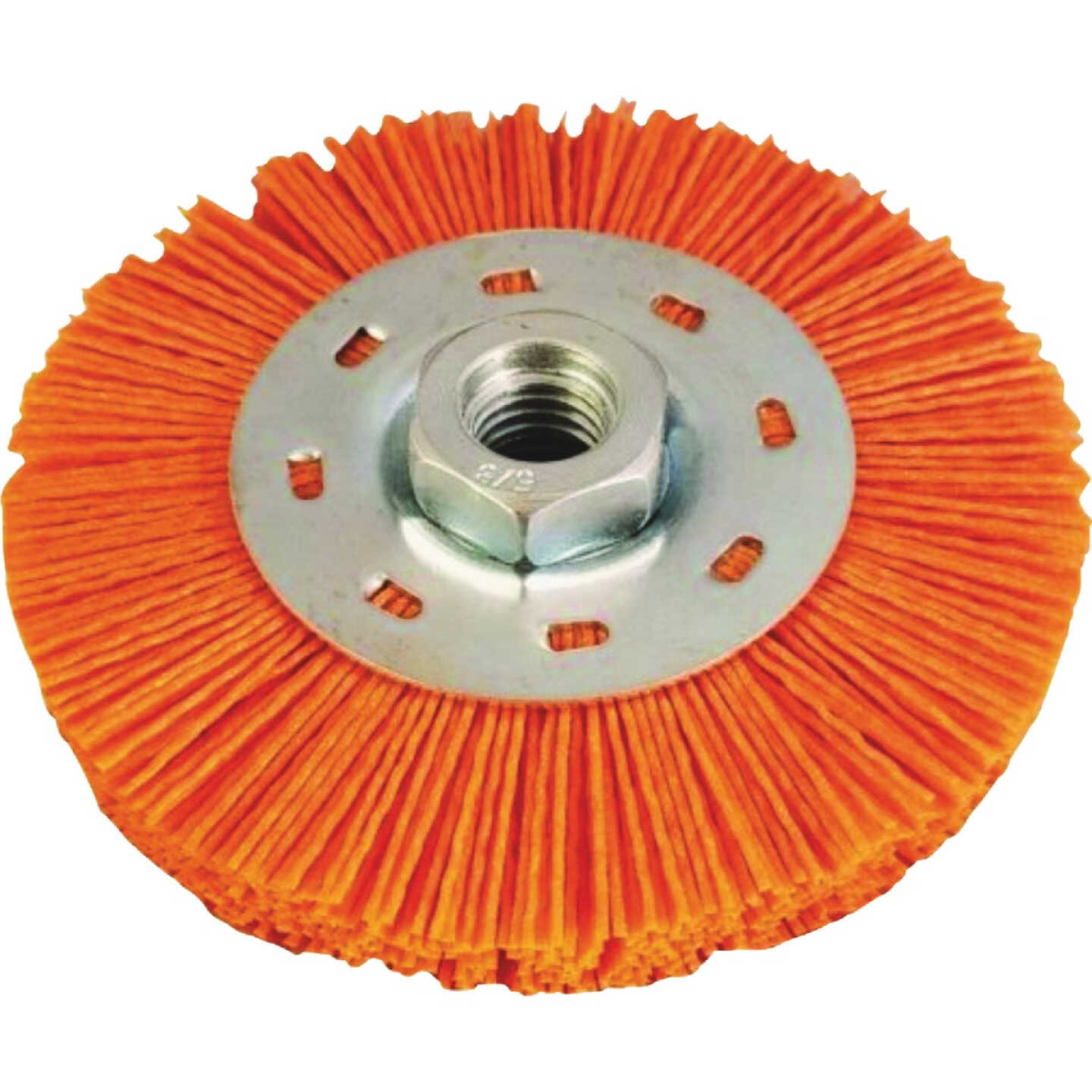 Dico Nyalox 4-1/2 In. Medium Orange Angle Grinder Wheel Brush Image 1