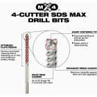 Milwaukee 6-Piece SDS Plus MX4 4-Cutter & Chisel Kit Image 4