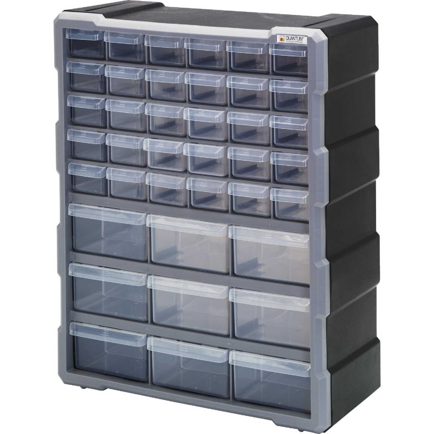 Quantum Storage 39-Drawer Clear Plastic Parts Drawer Cabinet Image 1