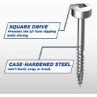 Kreg #8 x 3/4 In. Square Fine Thread Pan Head Zinc Pocket-Hole Screw (100 Ct.) Image 3