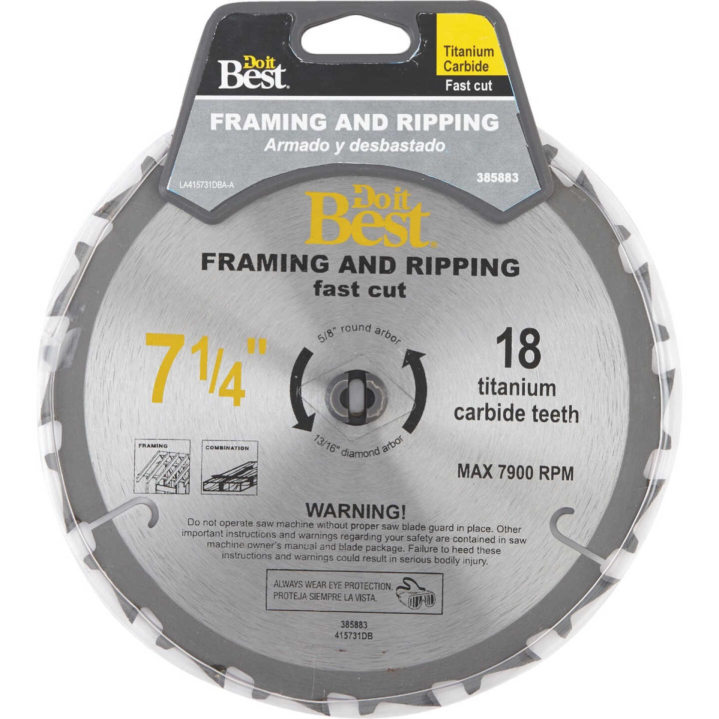 Do it Best Professional 7-1/4 In. 18-Tooth Ripping Circular Saw Blade Image 1
