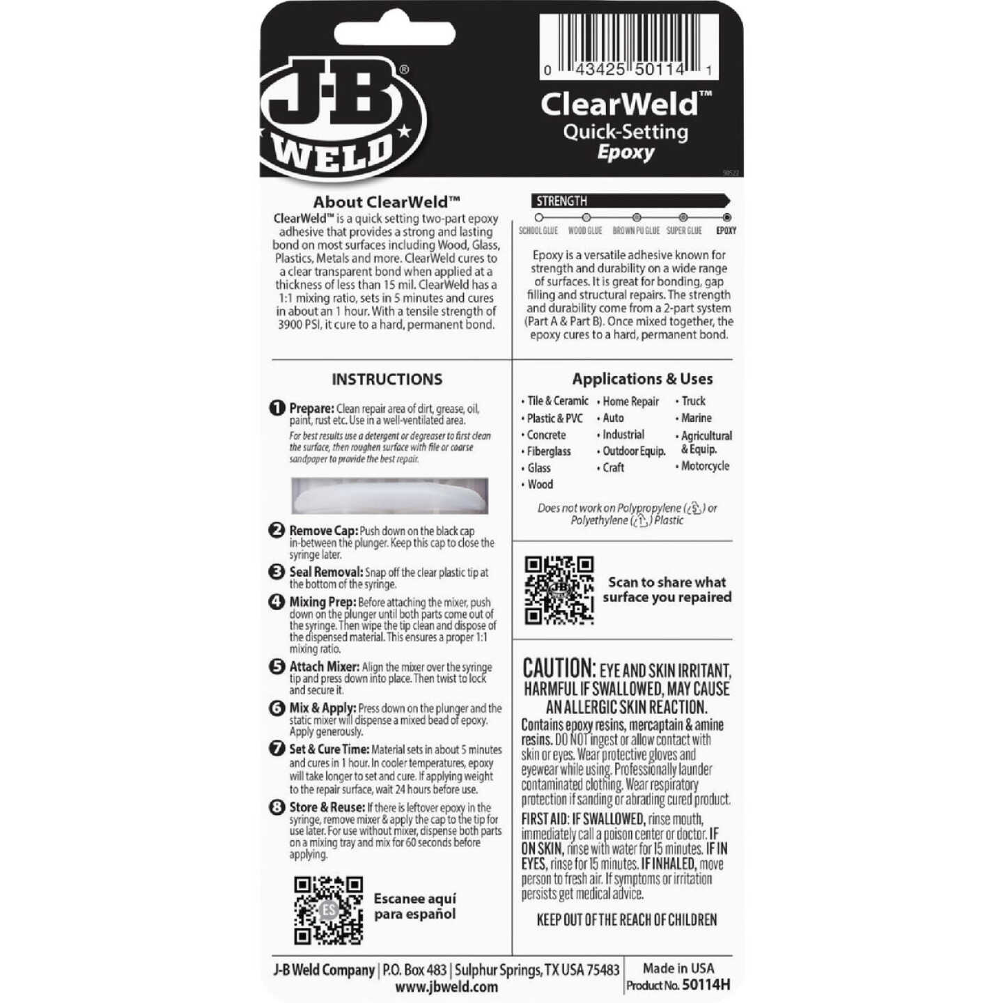 J-B Weld 0.47 Oz. ClearWeld Epoxy Image 7