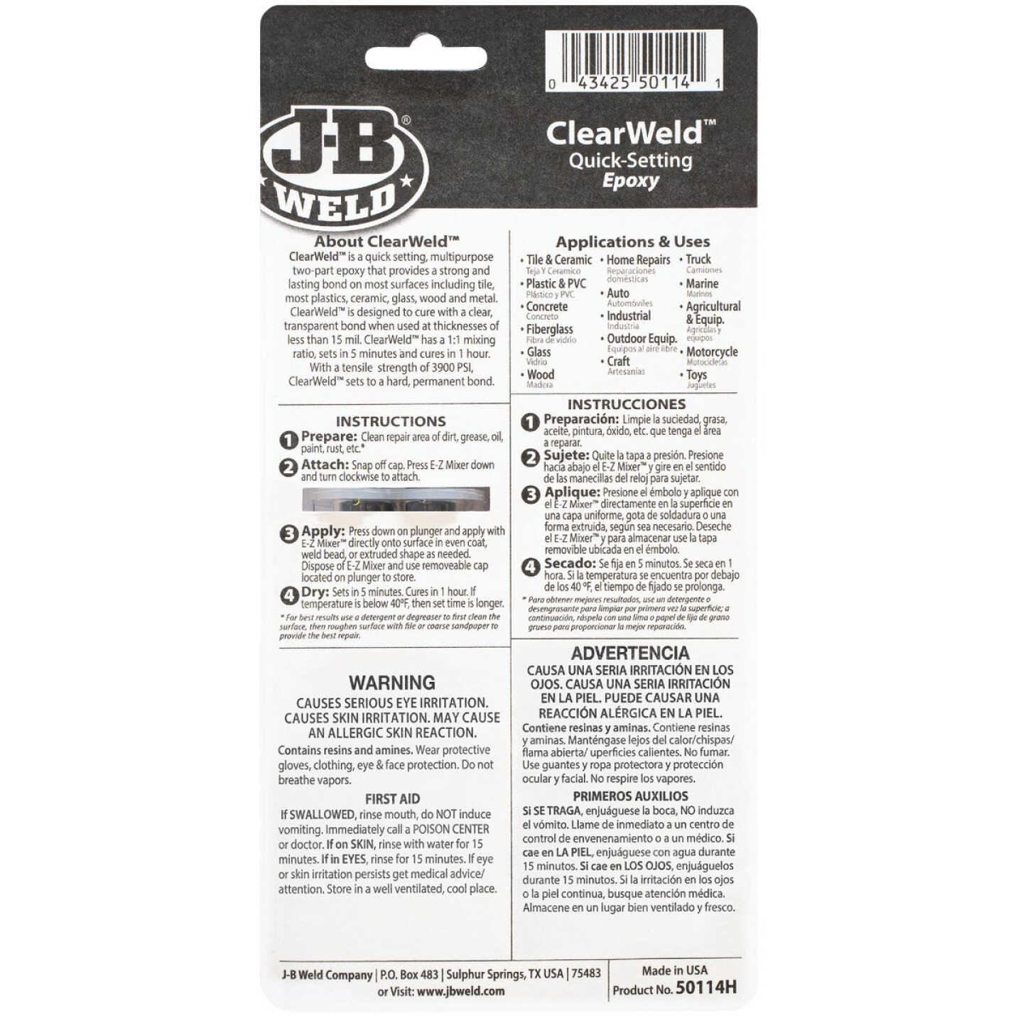 J-B Weld 0.47 Oz. ClearWeld Epoxy Image 5