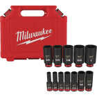 Milwaukee SHOCKWAVE Standard 3/8 In. Drive 6-Point Deep Impact Driver Set (12-Piece) Image 4
