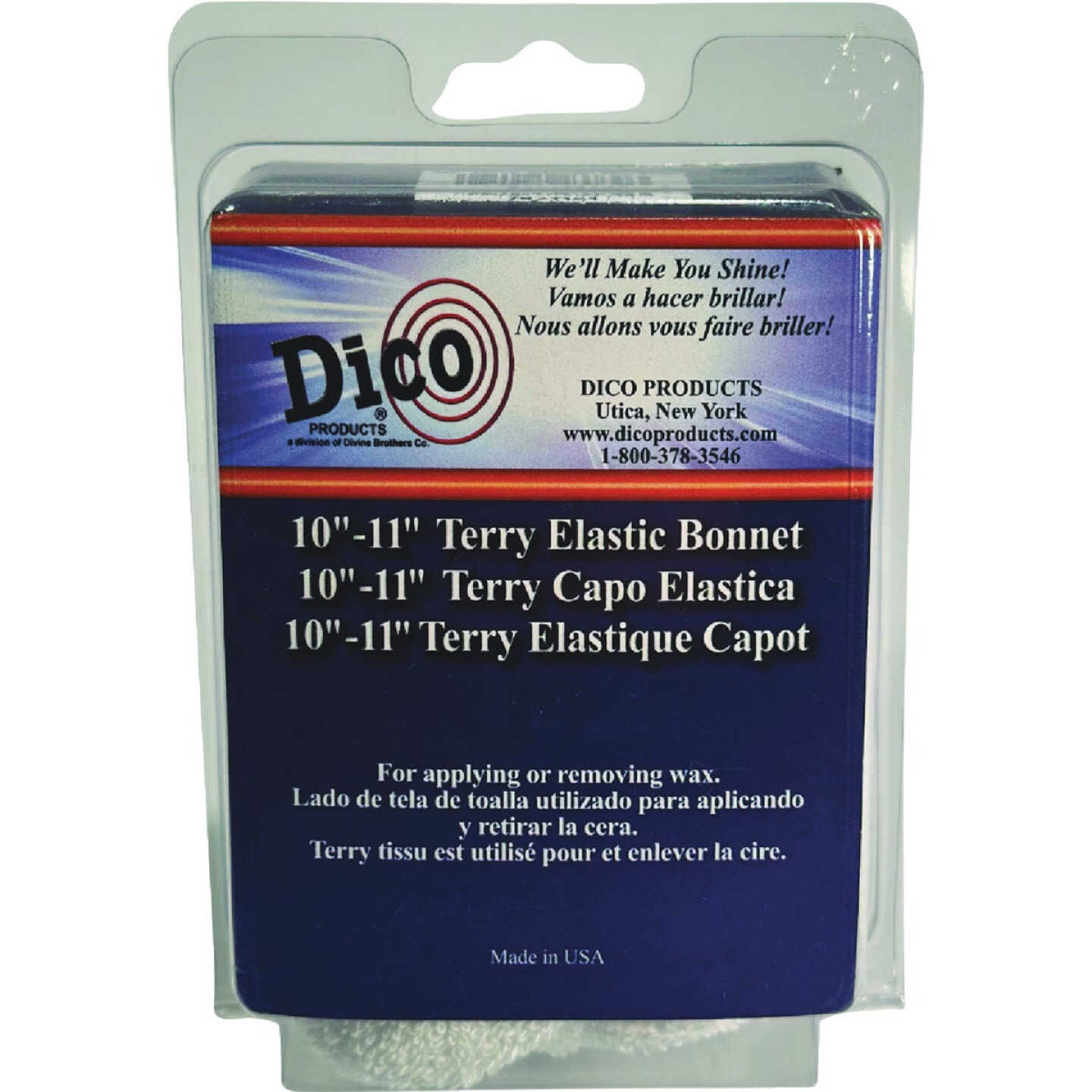 Dico 10 In. to 11 In. Terrycloth Bonnet with Elastic Edge Image 2