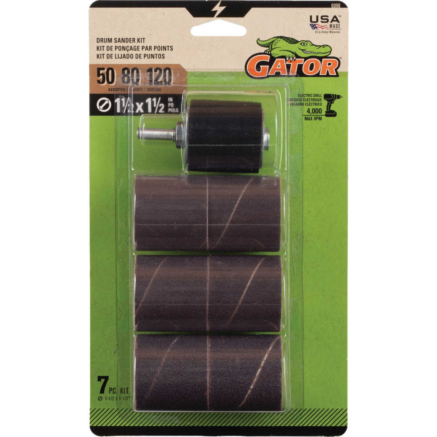 Gator 1-1/2 In. Drum Sander Kit (7-Piece) Image 1